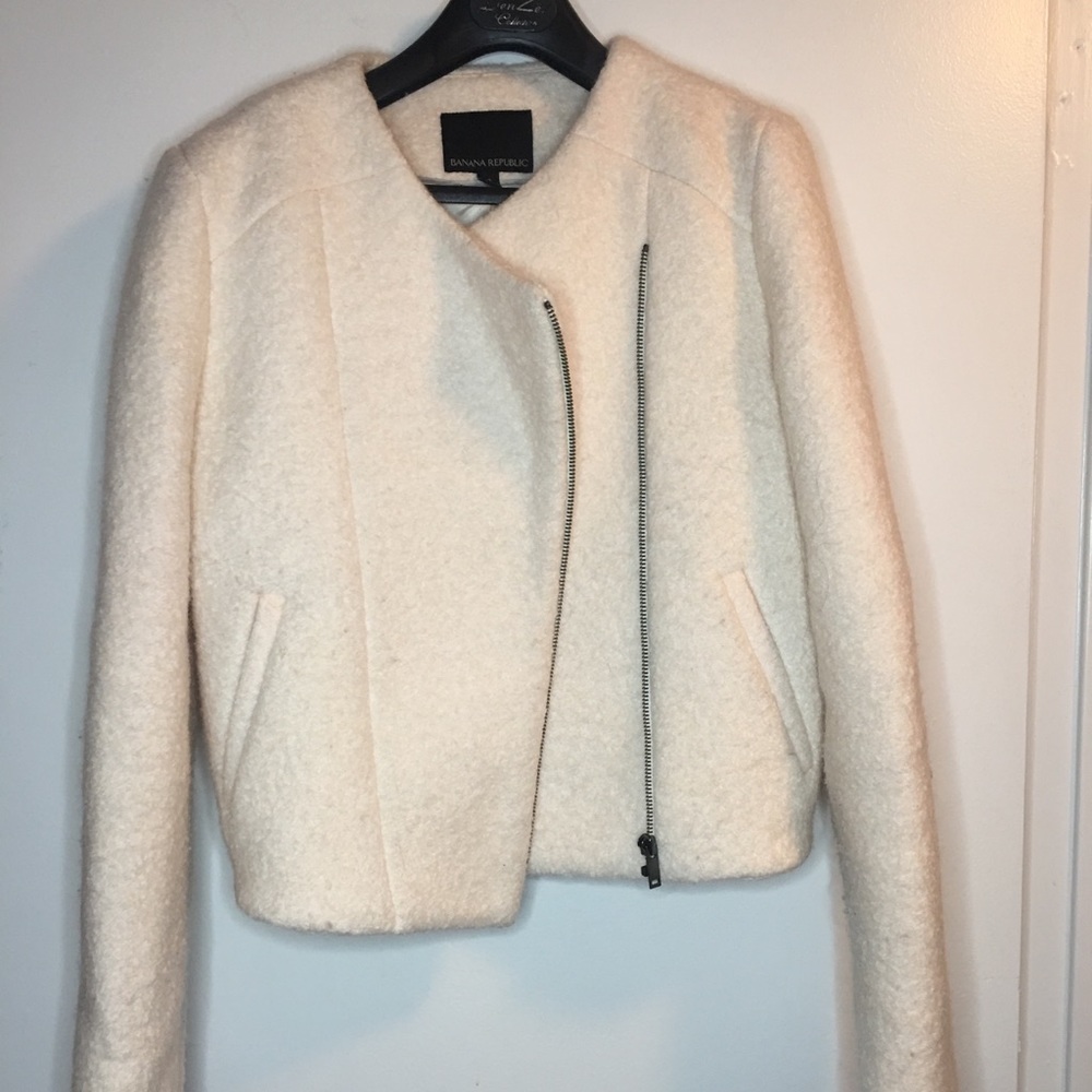 Pearl white wool jacket